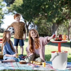 Keter GoBar Outdoor Ice Cooler Table Garden Furniture - Red / White 16 Keter GoBar Outdoor Ice Cooler Table Garden Furniture - Red / White -Garden Tool Store 13412934 5744910901735855