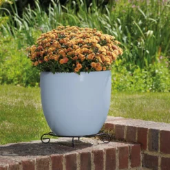 Glazed Blue Heritage Egg Pot - 21cm -Garden Tool Store 13441299 5864933184336961