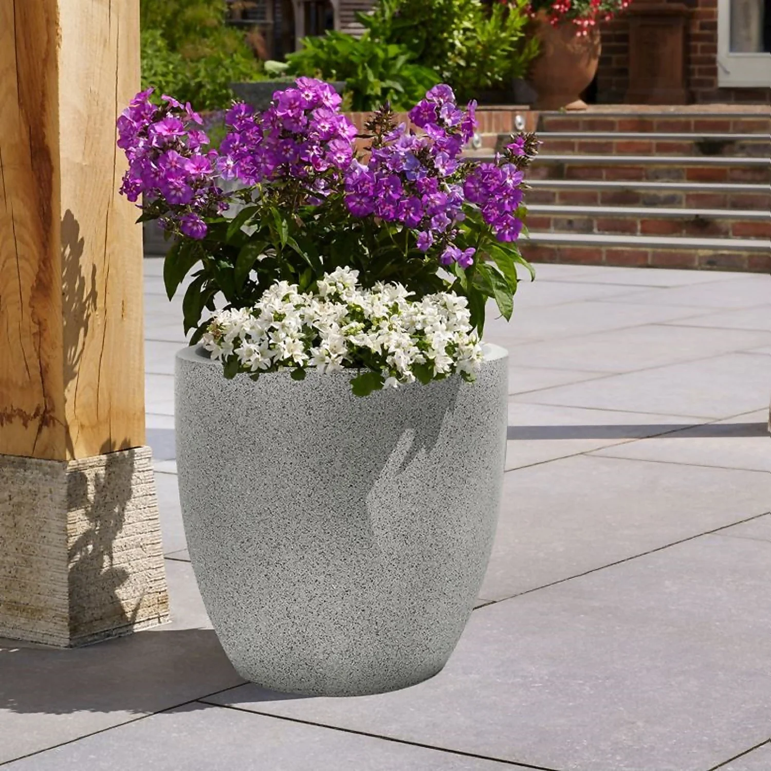Sierra Grey Egg Planter - 38cm 4 Sierra Grey Egg Planter - 38cm - Image 2