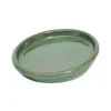 Glazed Chiswick Green Pot Saucer - 22cm 1 Glazed Chiswick Green Pot Saucer - 22cm -Garden Tool Store 13441325 1064933184477919