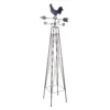 Panacea Rooster Weathervane Steel Obelisk - Rust -Garden Tool Store 13480858 1004931199679638