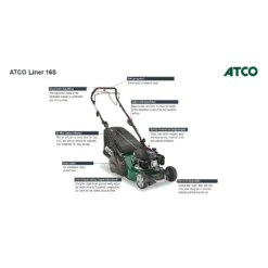 Atco 139cc Liner 16S Petrol Lawn Mower - 41cm -Garden Tool Store 13486581 8924932697632222