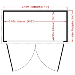 Shire 7 X 3ft Shiplap Double Door Bike Storage -Garden Tool Store 13505353 1284931992709844
