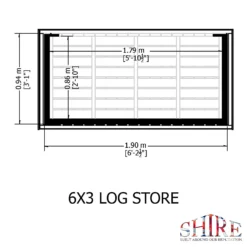 Shire Heavy Duty Log Storage 6x3ft -Garden Tool Store 13508667 4634931996859546