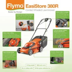 Flymo 1600W EasiStore 380R Electric Lawn Mower - 38cm 13 Flymo 1600W EasiStore 380R Electric Lawn Mower - 38cm -Garden Tool Store 13524797 7984936626546093