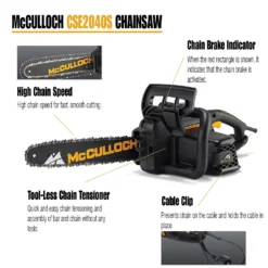 McCulloch CSE2040S Electric Chainsaw 7 McCulloch CSE2040S Electric Chainsaw -Garden Tool Store 13524818 6514936887840873