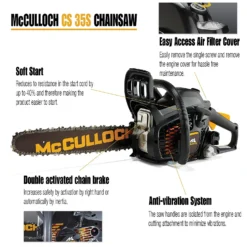 McCulloch CS35S Petrol Chainsaw -Garden Tool Store 13524820 1434936888331379