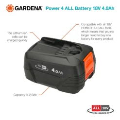 GARDENA Power 4 ALL Battery 18V 4.0Ah 8 GARDENA Power 4 ALL Battery 18V 4.0Ah -Garden Tool Store 13524834 1234936345056117