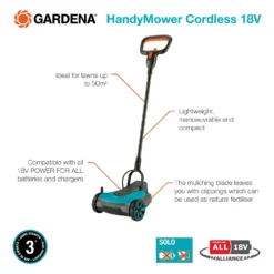 GARDENA 18V HandyMower Cordless Lawn Mower - 22cm 12 GARDENA 18V HandyMower Cordless Lawn Mower - 22cm -Garden Tool Store 13524837 2024958391525054
