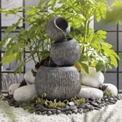 Stylish Fountain Illusion Falls Water Feature With LEDs -Garden Tool Store 13846045 1784962027585657