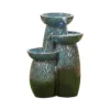 Stylish Fountain Glazed Trio Water Feature With LEDs 2 Stylish Fountain Glazed Trio Water Feature With LEDs -Garden Tool Store 13846047 1704962028280145