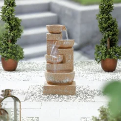 Stylish Fountain Sparkling Bowls Water Feature With LEDs 14 Stylish Fountain Sparkling Bowls Water Feature With LEDs -Garden Tool Store 13846048 2824971880480515