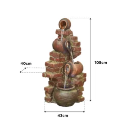 Stylish Fountain Flowing Jugs Water Feature With LEDs 7 Stylish Fountain Flowing Jugs Water Feature With LEDs -Garden Tool Store 13846053 1464978881021036
