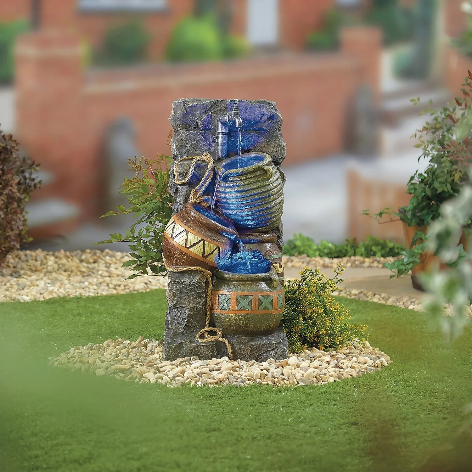 Stylish Fountain Pouring Pot Wall Water Feature With LEDs 4 Stylish Fountain Pouring Pot Wall Water Feature With LEDs - Image 2