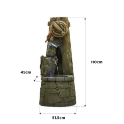 Stylish Fountain Enchanted Well Water Feature With LEDs -Garden Tool Store 13846056 7074962027676998
