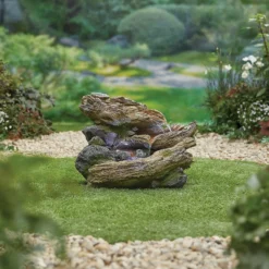 Stylish Fountain Bubbling Brook Water Feature With LEDs -Garden Tool Store 13846059 1994962028178382