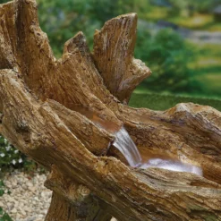 Stylish Fountain Knotted Willow Falls Water Feature With LEDs -Garden Tool Store 13846064 1284962028036575