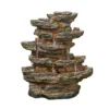 Stylish Fountain Red Rock Springs Water Feature With LEDs 1 Stylish Fountain Red Rock Springs Water Feature With LEDs -Garden Tool Store 13846066 8464962027767583