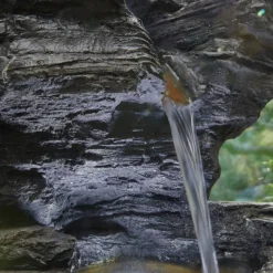 Stylish Fountain Hinoki Springs Water Feature With LEDs -Garden Tool Store 13846067 3834962027928554