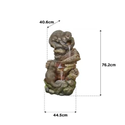 Stylish Fountain Otter Pools Water Feature With LEDs 13 Stylish Fountain Otter Pools Water Feature With LEDs -Garden Tool Store 13846071 1084962028366896