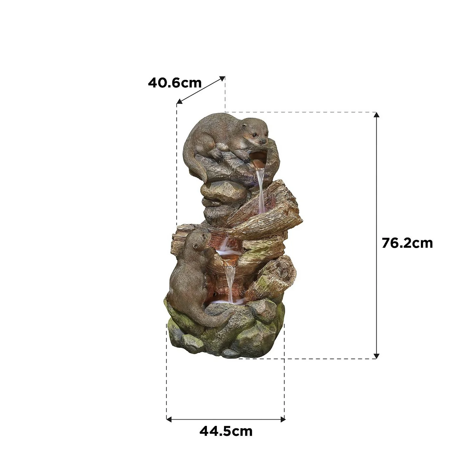 Stylish Fountain Otter Pools Water Feature With LEDs 8 Stylish Fountain Otter Pools Water Feature With LEDs - Image 6