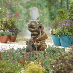 Stylish Fountain Otter Pools Water Feature With LEDs 9 Stylish Fountain Otter Pools Water Feature With LEDs -Garden Tool Store 13846071 1274962028159755