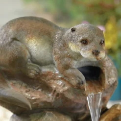 Stylish Fountain Otter Pools Water Feature With LEDs 10 Stylish Fountain Otter Pools Water Feature With LEDs -Garden Tool Store 13846071 1494962028210242