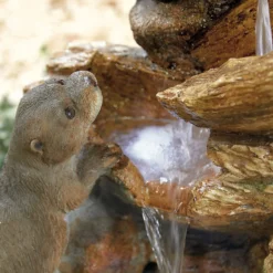 Stylish Fountain Otter Pools Water Feature With LEDs 12 Stylish Fountain Otter Pools Water Feature With LEDs -Garden Tool Store 13846071 4324962028308486