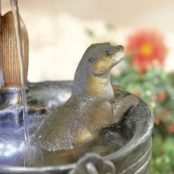 Stylish Fountain Playful Otters Water Feature With LEDs 14 Stylish Fountain Playful Otters Water Feature With LEDs -Garden Tool Store 13846072 1744962027851034