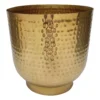 Hammered Brass Indoor Plant Pot - 16cm -Garden Tool Store 13887185 1534999809846273