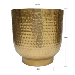 Hammered Brass Indoor Plant Pot - 20cm -Garden Tool Store 13887187 1024999809920565