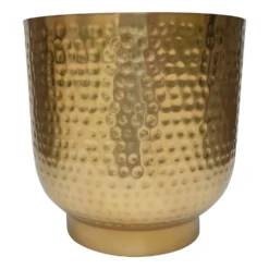Hammered Brass Indoor Plant Pot - 20cm -Garden Tool Store 13887187 3614999809882987