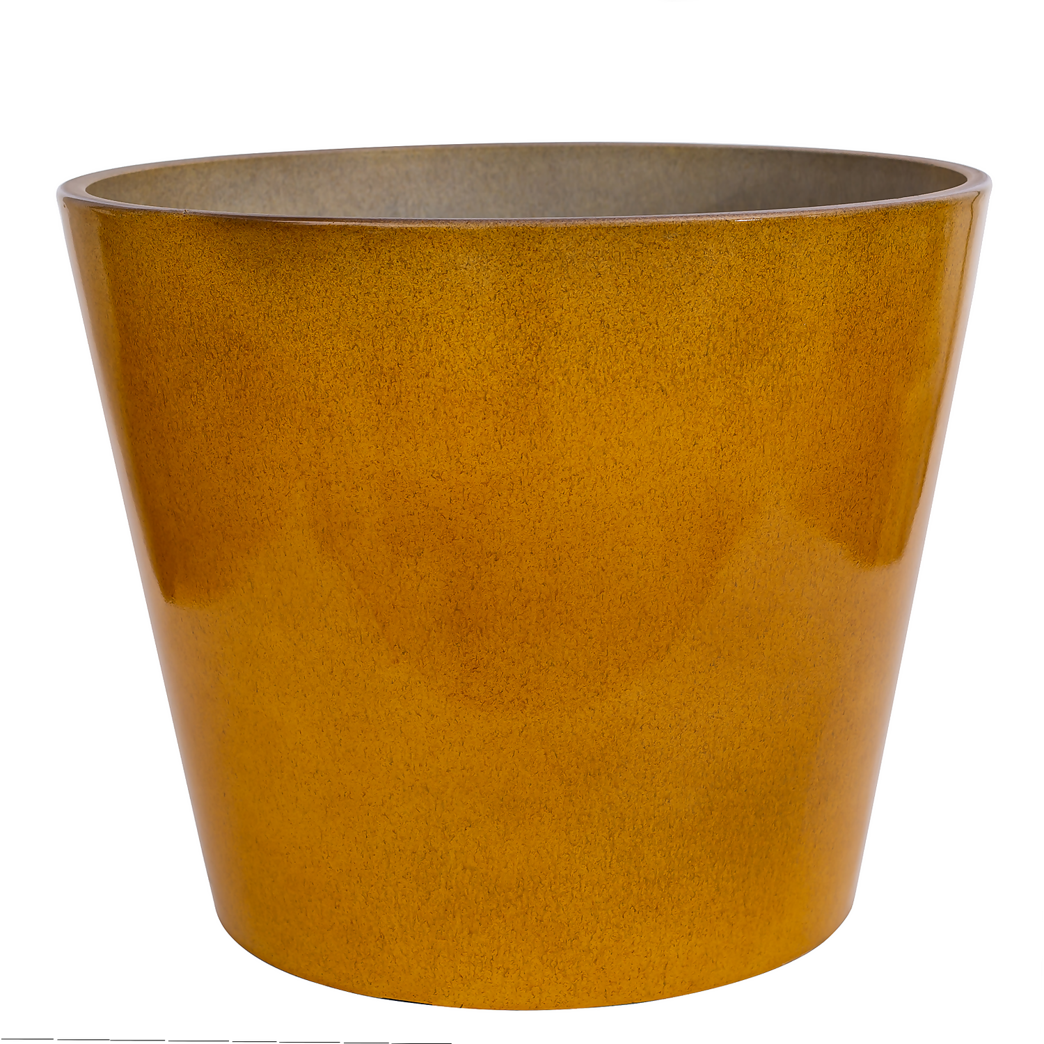 Glazed Finish Planter Mustard 30cm 3 Glazed Finish Planter Mustard 30cm