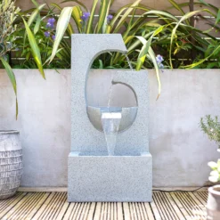 Stylish Fountain Ango Falls Garden Water Feature With LEDs -Garden Tool Store 13947169 2065005844485926