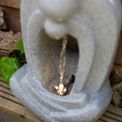 Stylish Fountain Zen Pour Garden Water Feature With LEDs -Garden Tool Store 13947173 3885005844790114