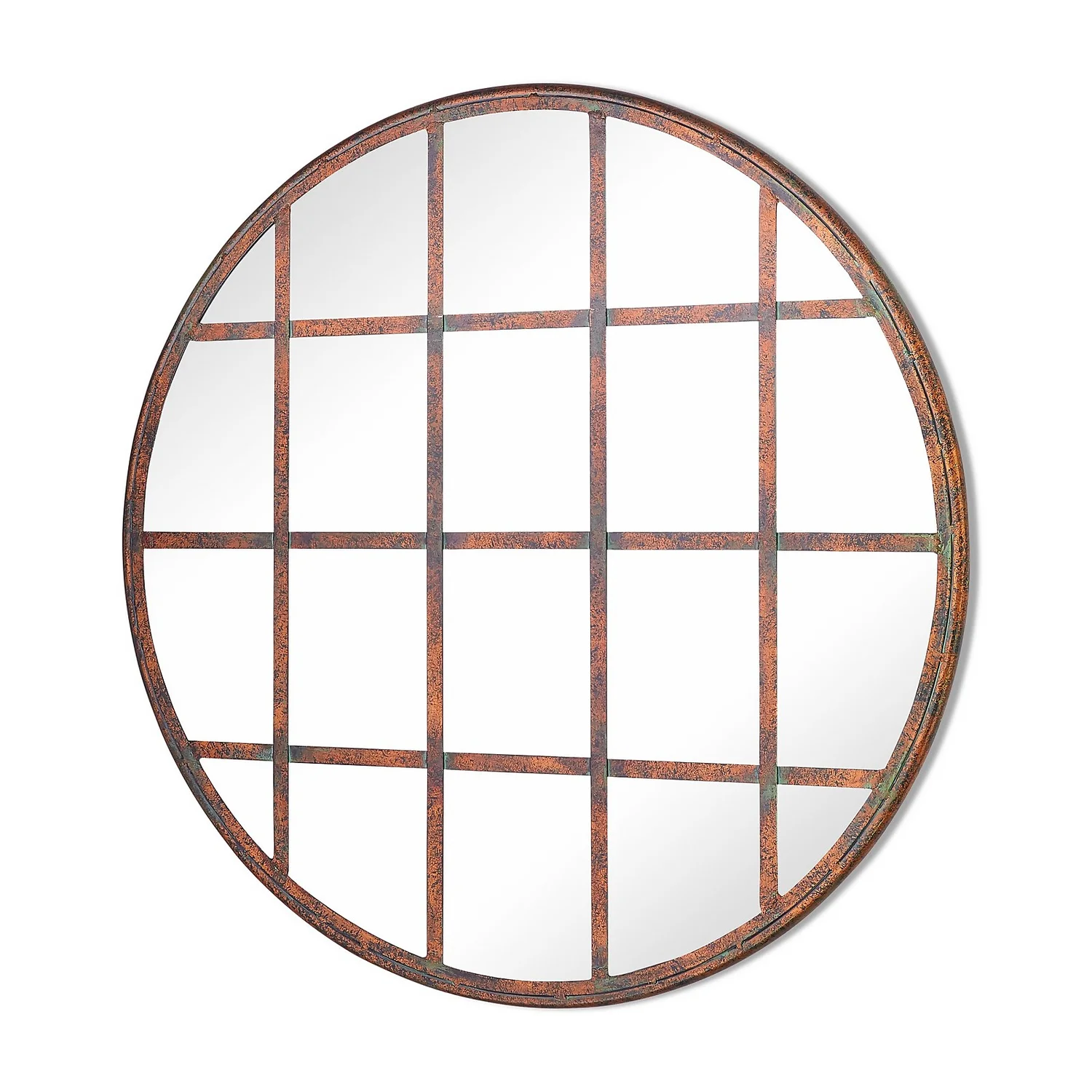 MirrorOutlet Metal Round Decorative Window Garden Mirror - 80cm 3 MirrorOutlet Metal Round Decorative Window Garden Mirror - 80cm