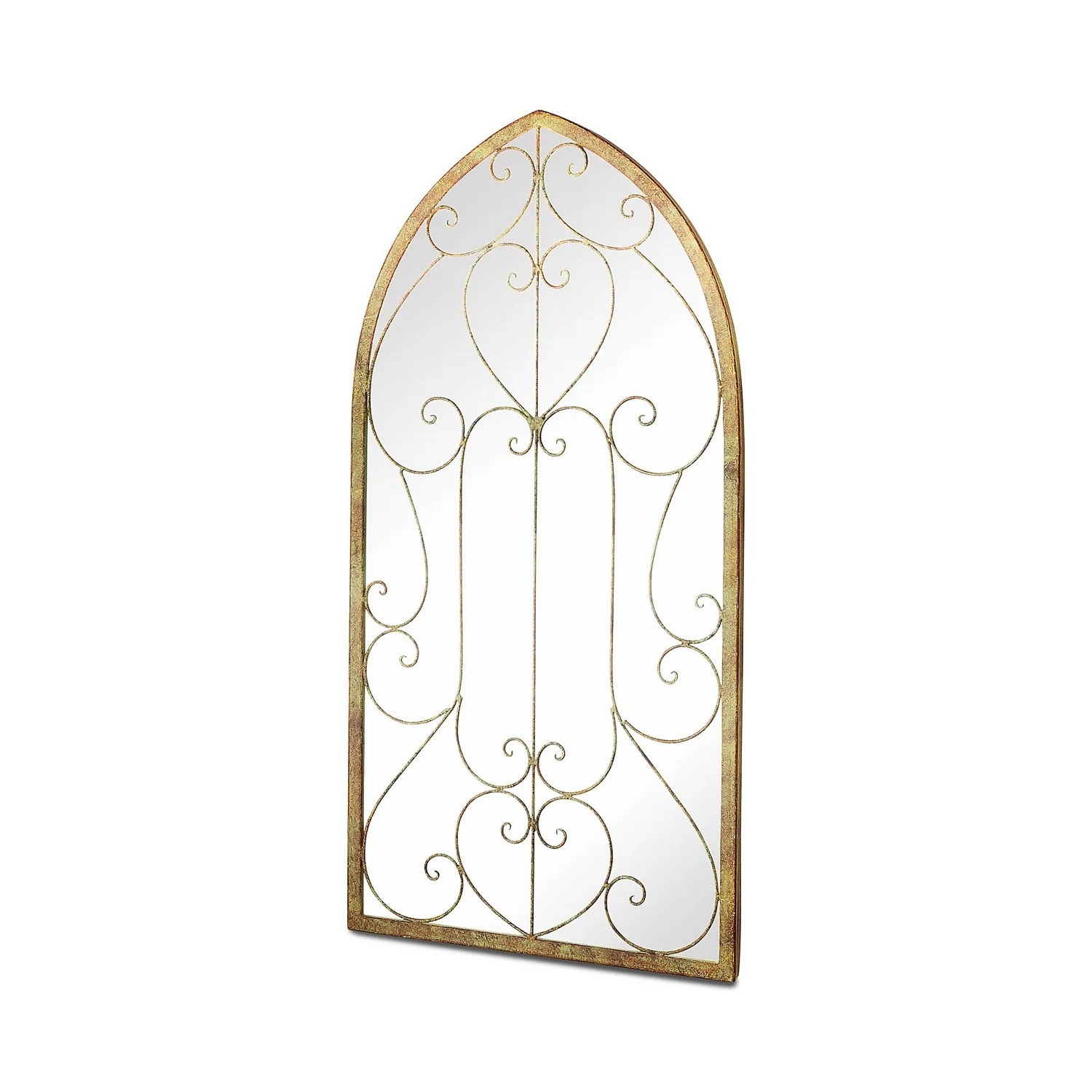 MirrorOutlet Metal Arched Decorative Window Garden Mirror - 100x50cm 3 MirrorOutlet Metal Arched Decorative Window Garden Mirror - 100x50cm
