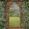 MirrorOutlet Rose Garden Rustic Arch Metal Garden Mirror- 115x50cm -Garden Tool Store 13950554 1074987138796724