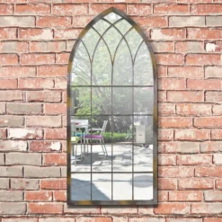 MirrorOutlet Rose Garden Rustic Arch Metal Garden Mirror- 115x50cm -Garden Tool Store 13950554 2994987139039328