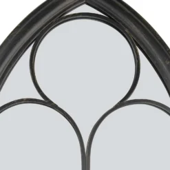 MirrorOutlet Black Somerley Chapel Arch Metal Garden Mirror - 112x61cm 9 MirrorOutlet Black Somerley Chapel Arch Metal Garden Mirror - 112x61cm -Garden Tool Store 13950556 1394987139719047