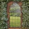 MirrorOutlet Rose Garden Rustic Arch Extra Large Metal Garden Mirror - 161x72cm -Garden Tool Store 13950562 2354987138970070