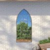 MirrorOutlet Buttercup Country Arch Large Garden Mirror - 140x75cm -Garden Tool Store 13950569 1854987139505111