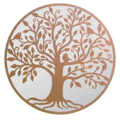 MirrorOutlet Bird Round Garden Mirror - 100cm -Garden Tool Store 13950584 2004987139876238