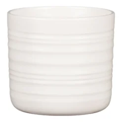 Scheurich Ripple White Indoor Pot - 14cm