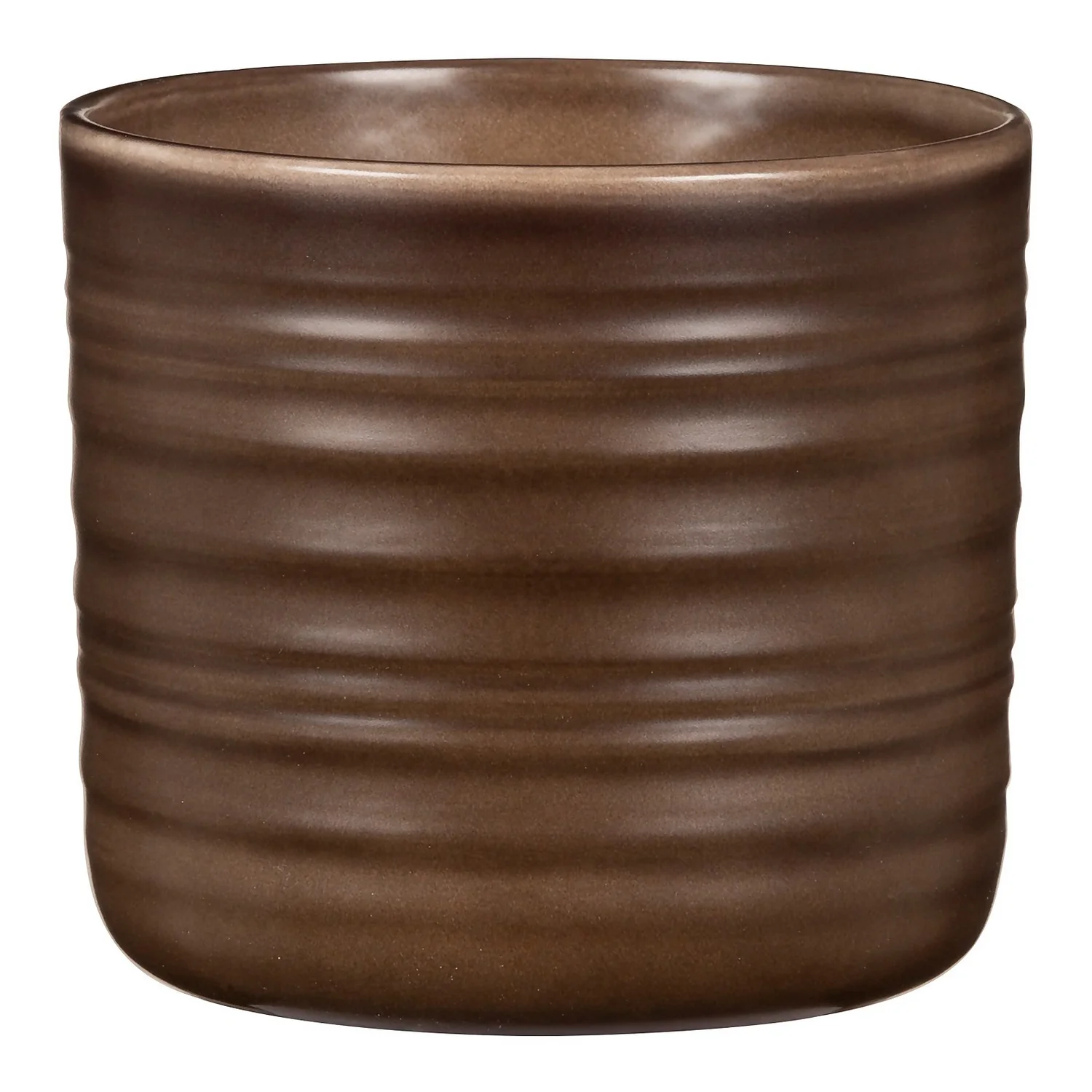 Scheurich Ripple Brown Indoor Pot - 23cm 3 Scheurich Ripple Brown Indoor Pot - 23cm
