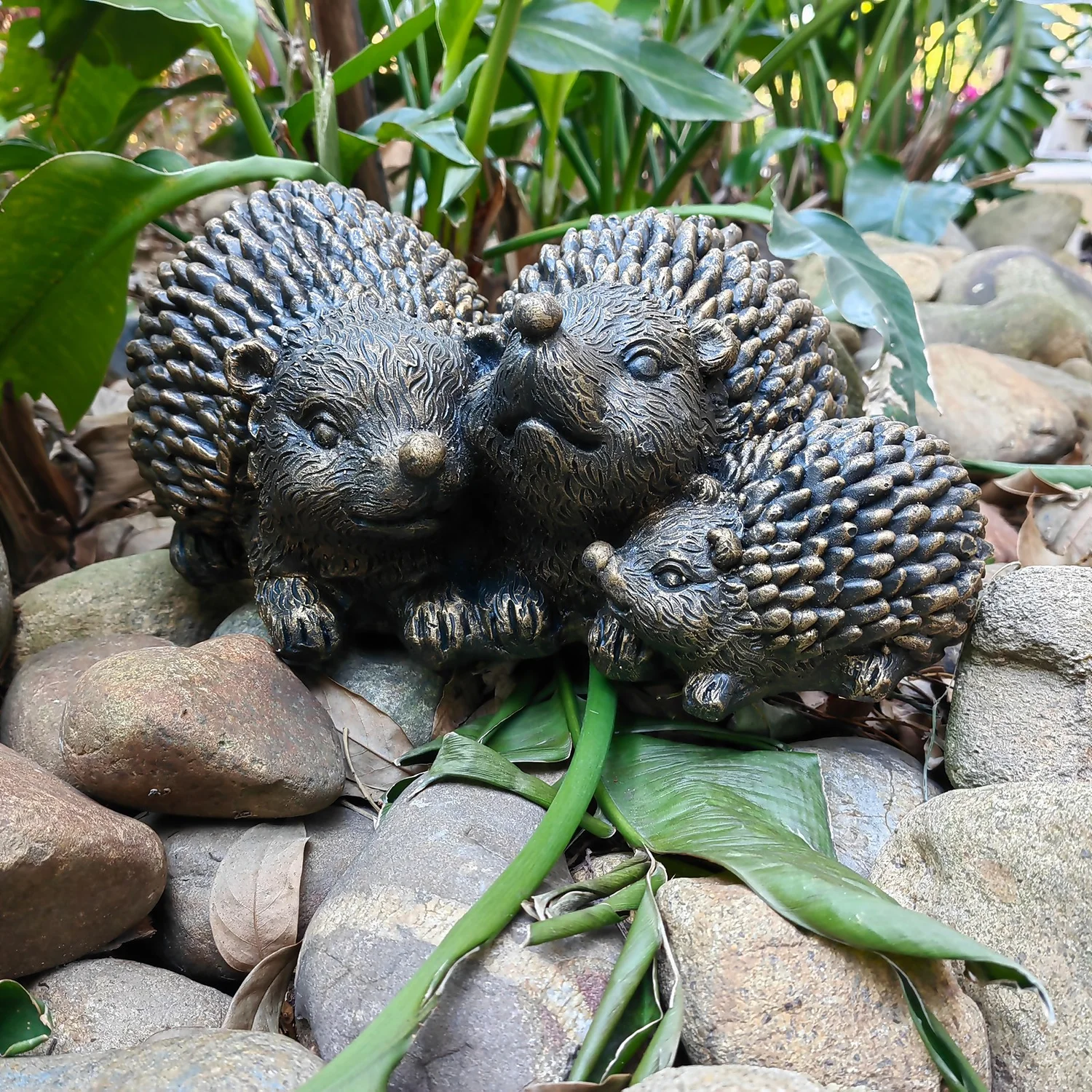 Bronze Look Hedgehog Family Garden Ornament 9 Bronze Look Hedgehog Family Garden Ornament - Image 7