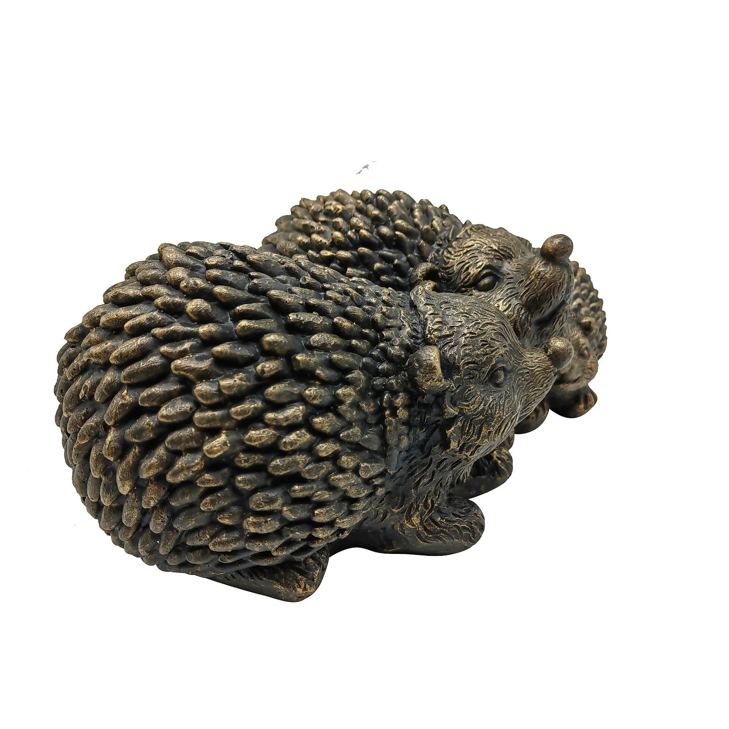 Bronze Look Hedgehog Family Garden Ornament 6 Bronze Look Hedgehog Family Garden Ornament - Image 4