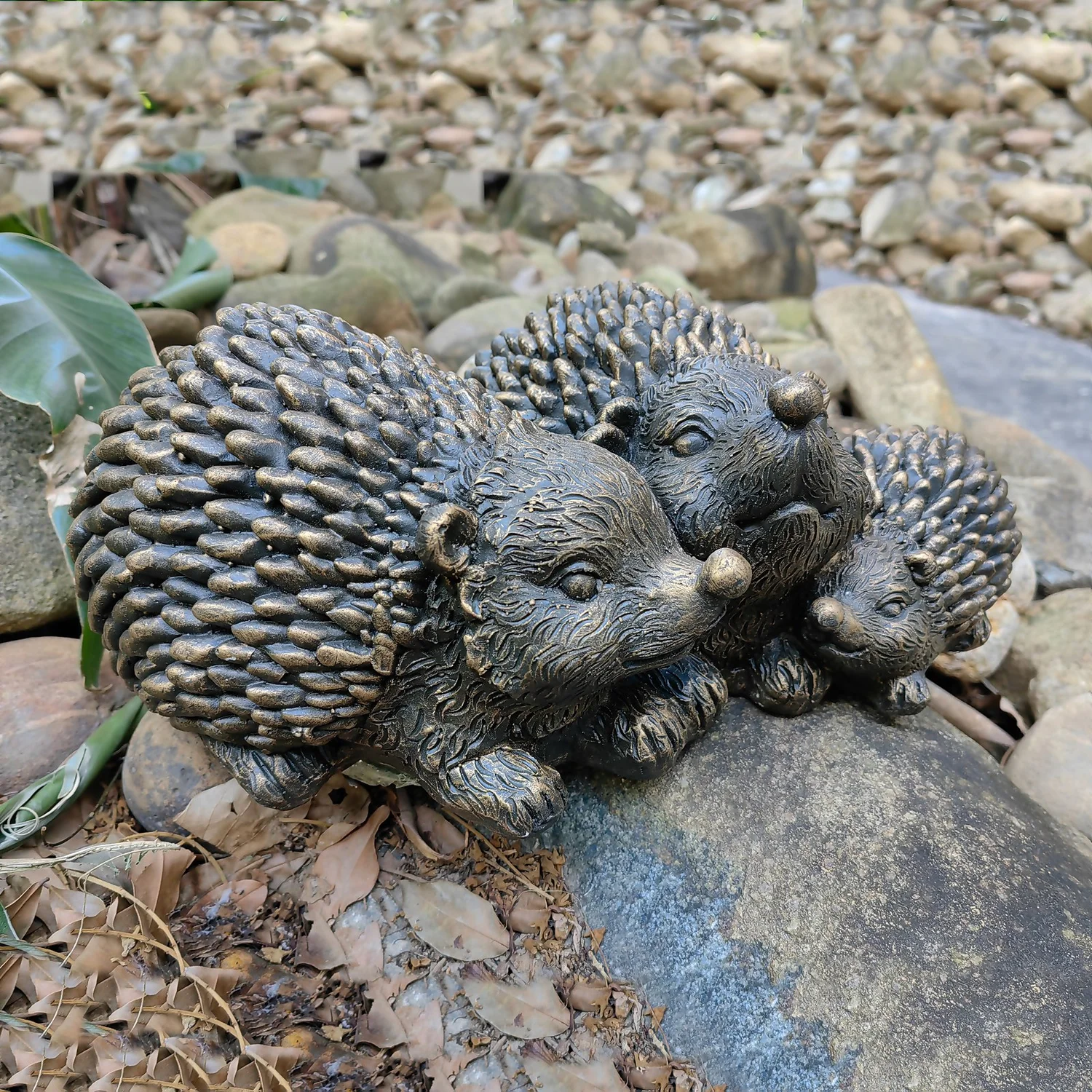 Bronze Look Hedgehog Family Garden Ornament 8 Bronze Look Hedgehog Family Garden Ornament - Image 6