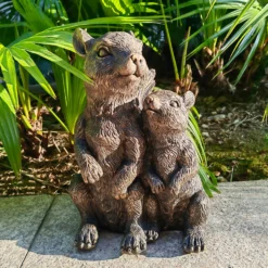 Bronze Look Squirrel Family Garden Ornament -Garden Tool Store 13965954 2035014597262265