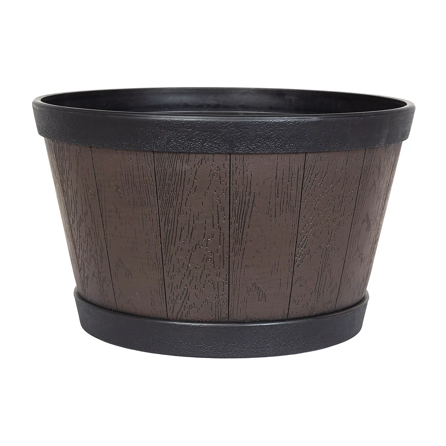 Banded Whiskey Barrel Planter - 39cm 3 Banded Whiskey Barrel Planter - 39cm